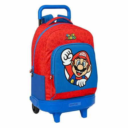 Mochila Escolar con Ruedas Super Mario Multicolor (Reacondicionado A)