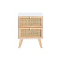 Table de Nuit DKD Home Decor Blanc Naturel Bois de paulownia 40 x 30 x 54 cm