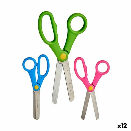 Ciseaux Métal Plastique 1 x 19,5 x 7,5 cm (12 Unités)