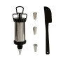 Poche à douille pour pâtisserie Lot Noir Argenté Acier inoxydable Plastique (6 Unités)