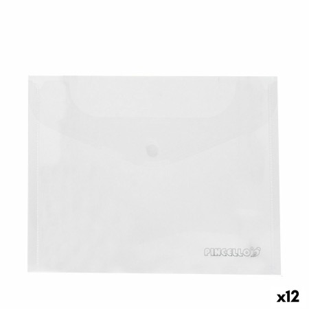 Porte-documents avec Rabat Plastique Transparent A5 (12 Unités)