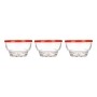 Set de Cuencos Karaman Rojo Transparente Vidrio Polietileno Ø 10,5 cm 275 ml (8 Unidades)