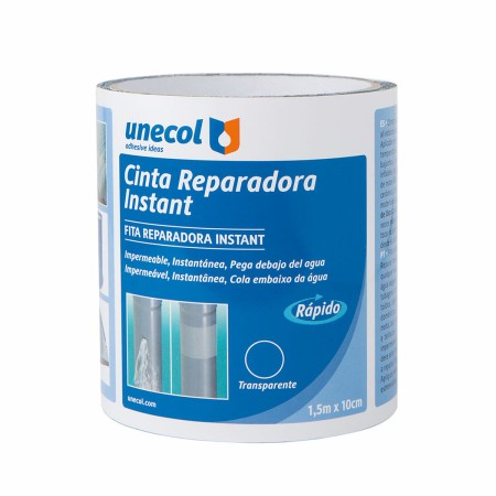 Bande de réparation de pneus Unecol Instant A7711 Transparent 10 cm x 1,5 m