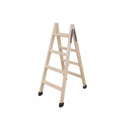 Escalera plegable de 6 peldaños Plabell Madera 164 x 31/55 cm