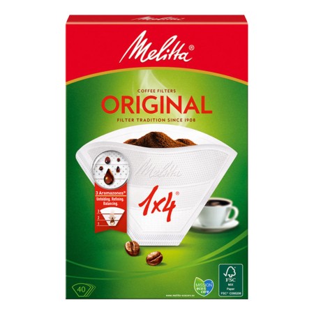 Filtres à café jetables Melitta Original 4 Tasses 40 Unités