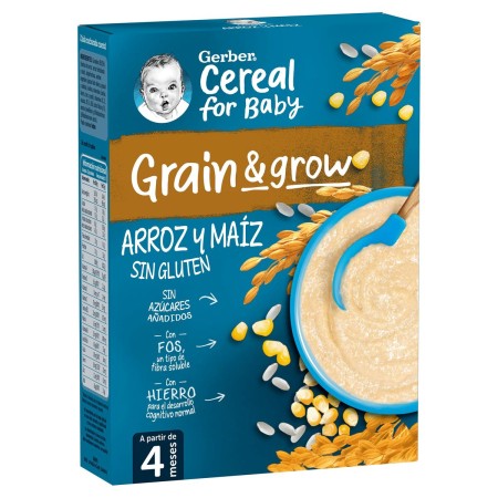 Purée pour bébé Nestlé Gerber Grain & Grow Riz Maïs 250 g
