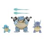 Pack 3 Figuras Pokémon Evolution Squirtle