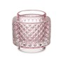 Bougeoir Rose verre 7,5 x 7,5 x 7,5 cm (12 Unités)