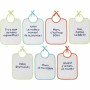 Set de Baberos Babycalin Message Print 20 x 25 cm 7 Unidades Blanco