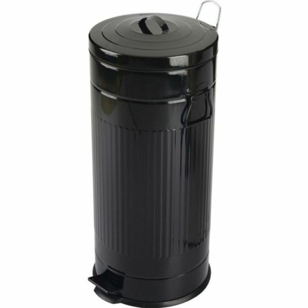 Cubo de basura Kitchen Move 927250E BLACK AS Negro Metal Acero Inoxidable 30 L