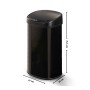 Cubo para la Basura Kitchen Move  Negro Metal Acero Inoxidable 68 L