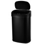 Cubo para la Basura Kitchen Move  Negro Metal Acero Inoxidable 68 L