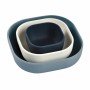 Ensemble de récipients pour aliments pour bébés Béaba Bleu Silicone 3 Pièces