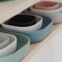 Ensemble de récipients pour aliments pour bébés Béaba Bleu Silicone 3 Pièces