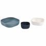 Ensemble de récipients pour aliments pour bébés Béaba Bleu Silicone 3 Pièces