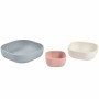 Ensemble de récipients pour aliments pour bébés Béaba Rose Silicone 3 Pièces