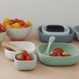Ensemble de récipients pour aliments pour bébés Béaba Vert Silicone 3 Pièces