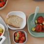 Ensemble de récipients pour aliments pour bébés Béaba Vert Silicone 3 Pièces