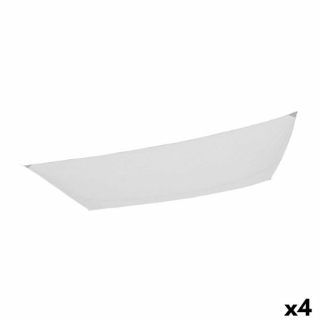 Toldo Aktive Triangular 200 x 0,5 x 300 cm Poliéster Blanco (4 Unidades)