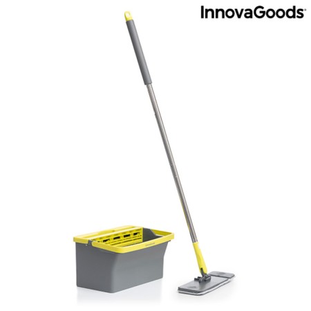 Balai-Serpillière avec Seau Triple Action Trimo InnovaGoods V0103259 Métal (Reconditionné A)