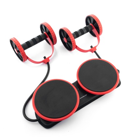 Rouleau pour Abdominaux avec Disques Rotatifs, Bandes Élastiques et Guide d'Exercices Twabanarm InnovaGoods (Reconditionné C)