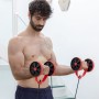 Rouleau pour Abdominaux avec Disques Rotatifs, Bandes Élastiques et Guide d'Exercices Twabanarm InnovaGoods (Reconditionné C)