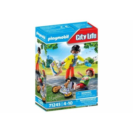 Playset Playmobil City Life - Paramedic with Patient 71245 15 Piezas