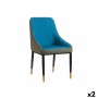 Sillón Rayas Azul Negro Gris Acero 51 x 92 x 65 cm (2 Unidades)