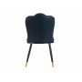 Fauteuil Coquillage Bleu Noir Doré Acier 53 x 58 x 67 cm (2 Unités)