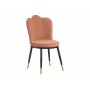 Fauteuil Coquillage Noir Rose Doré Acier 53 x 58 x 67 cm (2 Unités)