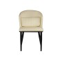 Fauteuil Rond Noir Crème Acier 51 x 83,5 x 54 cm (2 Unités)