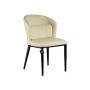 Fauteuil Rond Noir Crème Acier 51 x 83,5 x 54 cm (2 Unités)