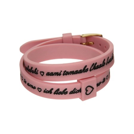 Bracelet Femme il mezzometro I LOVE YOU GOLD - BRACCIALE IN SILICONE/SILICONE BRACELET