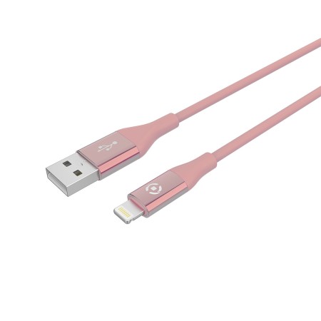 Câble USB vers Lightning Celly USBLIGHTCOLORPK Rose 1 m