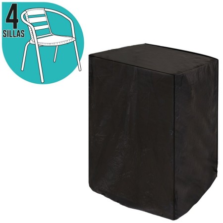 Funda Protectora Para sillas Negro PVC 66 x 66 x 109 cm