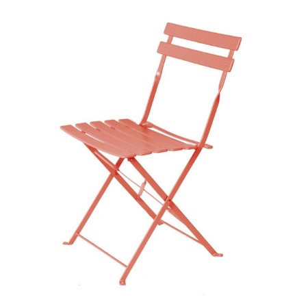 Chaise de jardin Sira Orange Acier 41 x 46 x 80 cm (2 Unités)