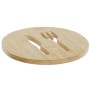 Salvamantel DKD Home Decor Natural Bambú 17,5 x 17,5 x 1 cm