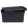 Boîte de rangement avec couvercle Anthracite Plastique 7,5 L 21 x 14,2 x 32 cm (12 Unités)