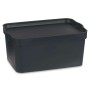 Boîte de rangement avec couvercle Anthracite Plastique 7,5 L 21 x 14,2 x 32 cm (12 Unités)