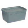 Boîte de rangement avec couvercle Gris Plastique 7,5 L 21 x 14,2 x 32 cm (12 Unités)