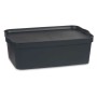 Boîte de rangement avec couvercle Anthracite Plastique 14 L 29,5 x 14,3 x 45 cm (12 Unités)