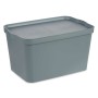 Boîte de rangement avec couvercle Gris Plastique 24 L 29,3 x 24,5 x 45 cm (6 Unités)