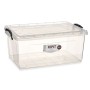 Boîte de rangement avec couvercle Transparent Plastique 22 L 32 x 20,5 x 50 cm (6 Unités)