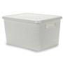 Boîte de rangement avec couvercle Blanc Plastique 40 L 35 x 25 x 46 cm (12 Unités)