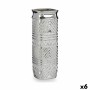 Vase Rectangulaire Argenté Céramique 10 x 30 x 10 cm (6 Unités)