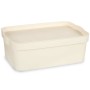 Caja de Almacenaje con Tapa Crema Plástico 6 L 21,5 x 11 x 31,5 cm (12 Unidades)