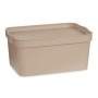 Boîte de rangement avec couvercle Beige Plastique 7,5 L 21,5 x 14,5 x 32 cm (12 Unités)