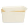 Boîte de rangement avec couvercle Crème Plastique 7,5 L 21,5 x 14,5 x 32 cm (12 Unités)