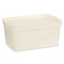 Boîte de rangement avec couvercle Crème Plastique 7,5 L 21,5 x 14,5 x 32 cm (12 Unités)