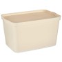 Boîte de rangement avec couvercle Crème Plastique 24 L 29,3 x 24,5 x 45 cm (6 Unités)